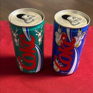 Coca Cola winter pop art cans